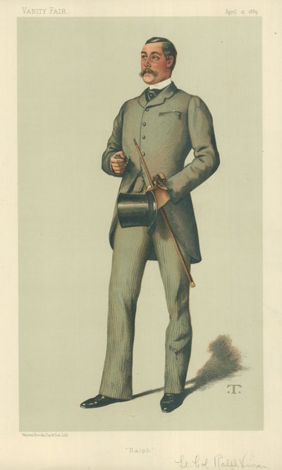 Lieutenant-colonel Ralph Vivian, Ralph, 21 avril 1883, caricature de Vanity Fair - Theobald Chartran