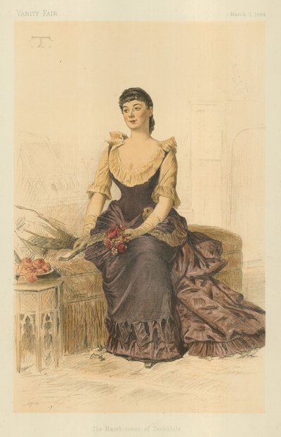 La marquise de Tweeddale, 1er mars 1884, caricature de Vanity Fair - Theobald Chartran