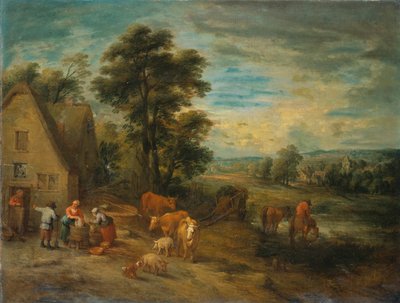 Paysage avec Paysans et Bétail près d