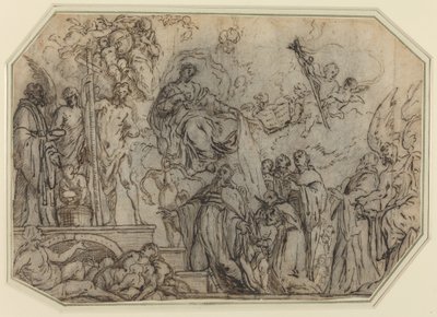 La Trinité et la Vierge apparaissant aux ecclésiastiques - Theodor Boeyermans