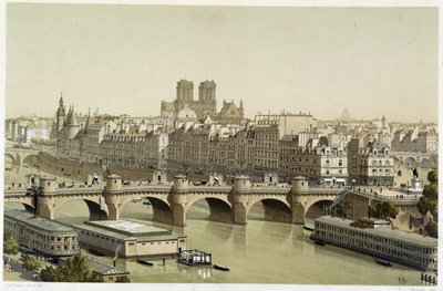 Île de la Cité et le Pont Neuf à Paris - Theodor Josef Hubert Hoffbauer