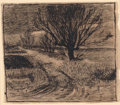 Chemin de campagne près de Lindenborg, hiver - Theodor Philipsen