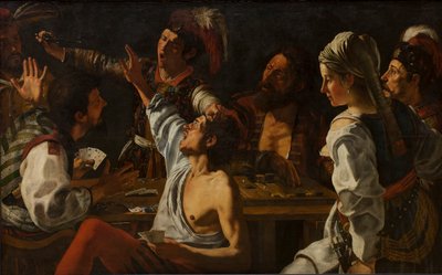 Joueurs de cartes et de backgammon. Dispute autour des cartes, vers 1620-30 - Theodor Rombouts