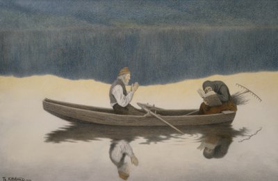 Sur mer et rivière - Theodor Kittelsen