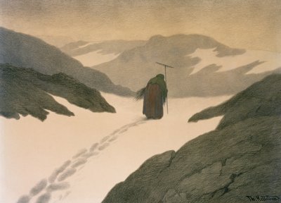 La peste sur la montagne - Theodor Kittelsen
