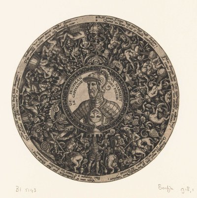 Médaillon avec le buste du Capitaine de Folie, Theodor de Bry, v. 1577 - v. 1578 - Theodor de Bry