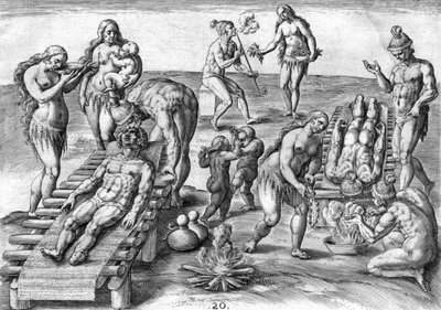 Les Indiens Timucuan soignent les malades - Theodor de Bry