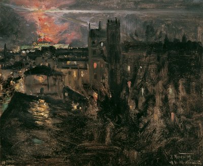 Paris de nuit avec la Tour Eiffel - Theodor von Hormann