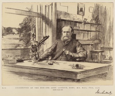 Célébrités du jour, Sir John Lubbock, baronnet, MP, DCL, FRS, LLD - Theodore Blake Wirgman