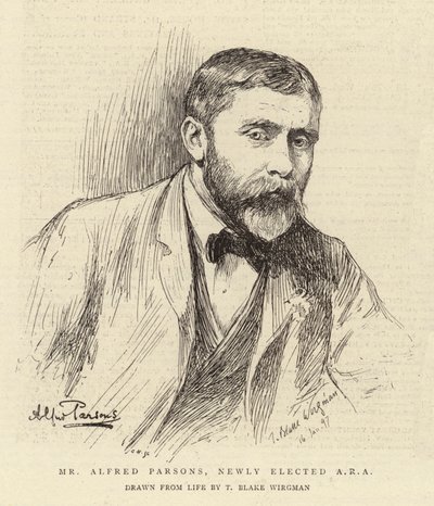 M. Alfred Parsons, nouvellement élu ARA - Theodore Blake Wirgman