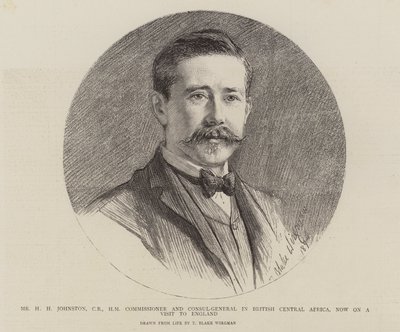 M. H H Johnston, Commissaire et Consul général en Afrique centrale britannique, actuellement en visite en Angleterre - Theodore Blake Wirgman