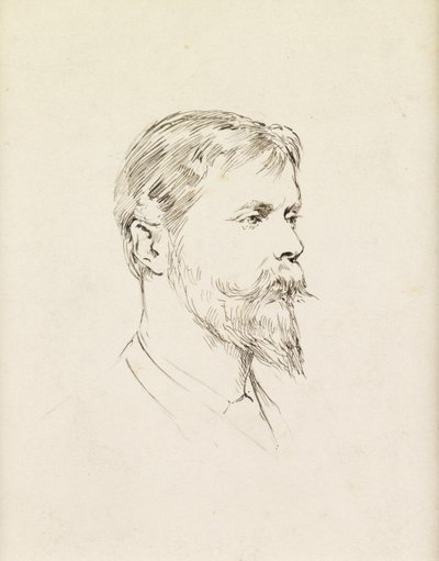 Portrait de Sir Ernest Waterlow, un profil - Theodore Blake Wirgman