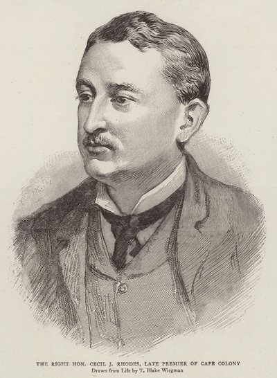 Le très honorable Cecil J Rhodes, ancien Premier ministre de la colonie du Cap - Theodore Blake Wirgman