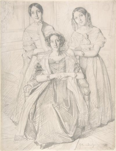 La baronne Duperré et ses filles - Théodore Chassériau
