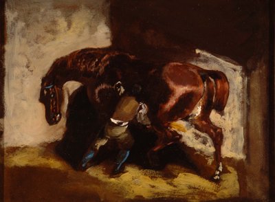 Géricault - Homme pansant un cheval, 2007.035.128 - Theodore Gericault