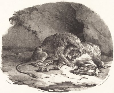Cheval dévoré par un lion - Theodore Gericault