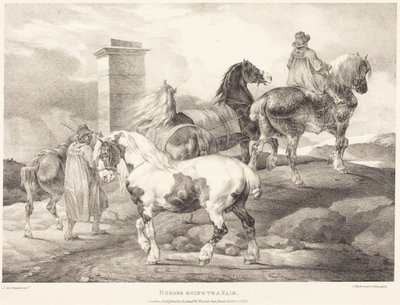 Des chevaux en route pour une foire - Theodore Gericault