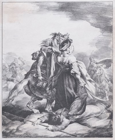Un Mamelouk protégeant un trompettiste blessé - Theodore Gericault
