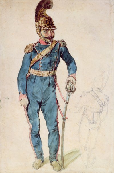 Mustapha, le serviteur de Géricault, en uniforme de colonel Bro - Theodore Gericault
