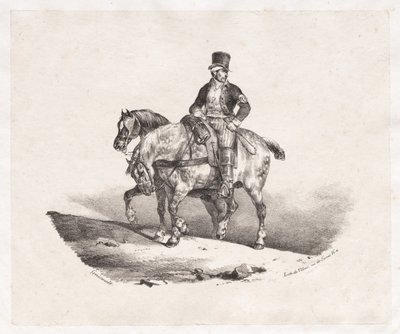 Facteur ou deux chevaux attelés - Theodore Gericault