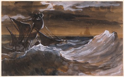 Voilier sur une mer déchaînée, vers 1818-9 - Theodore Gericault