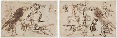 Feuille de Croquis (recto) Feuille de Croquis (verso) - Theodore Gericault