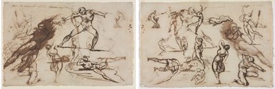 Feuille de Croquis (recto) Feuille de Croquis (verso) - Theodore Gericault