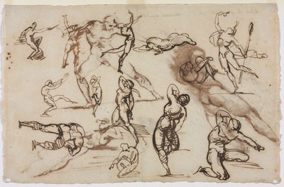 Feuille de croquis verso - Theodore Gericault