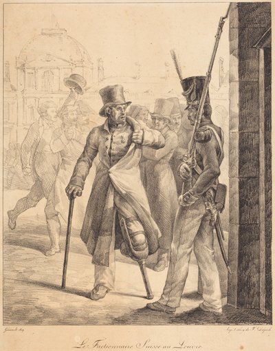 The Swiss Sentry at the Louvre (Le factionnaire Suisse au Louvre) - Theodore Gericault