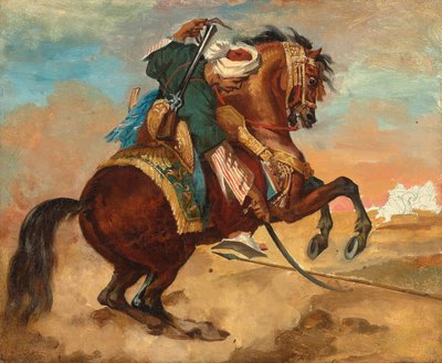 Turc monté sur un cheval couleur châtaigne, vers 1810 - Theodore Gericault
