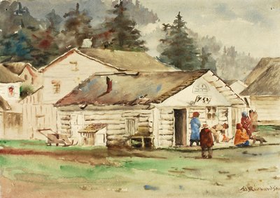 Le Marché des Trois Corbeaux, Sitka, 1889 - Theodore J. Richardson
