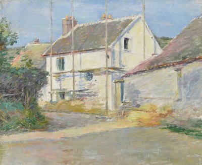 Maison avec échafaudage, Giverny - Theodore Robinson