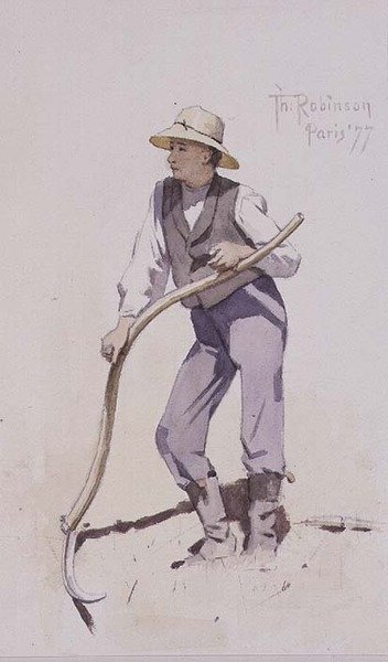 Jeunesse reposant sur une faux - Theodore Robinson