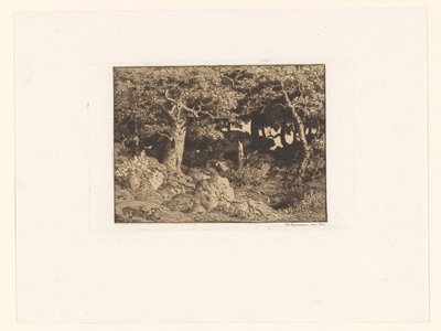 Chênes sur des rochers - Theodore Rousseau