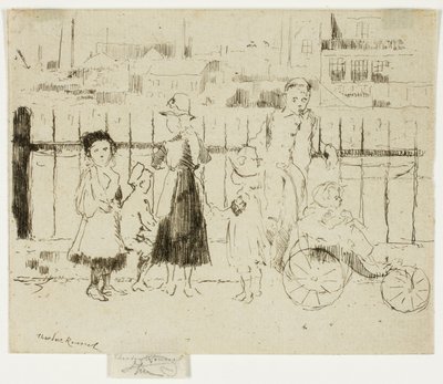Événements au-dessus des balustrades, Chelsea Embankment - Theodore Roussel