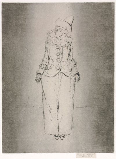 Pierrot en Pied, Portrait de Lady A. C., 1888 - Theodore Roussel