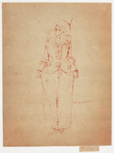 Pierrot en pied, portrait de la Dame A. C. - Theodore Roussel