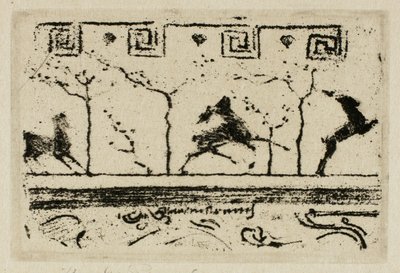 Cerfs, une étude pour la décoration d