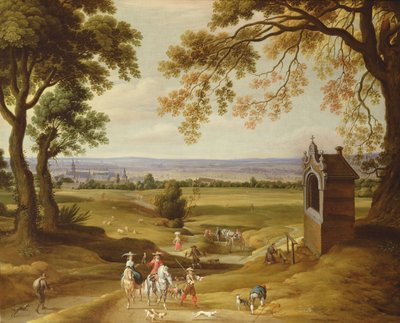 Paysage avec Bruxelles au loin - Theodore van Heil