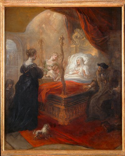 Saint Francois de Paule prophetisant un fils à Louise de Savoie ... - Theodore van Thulden