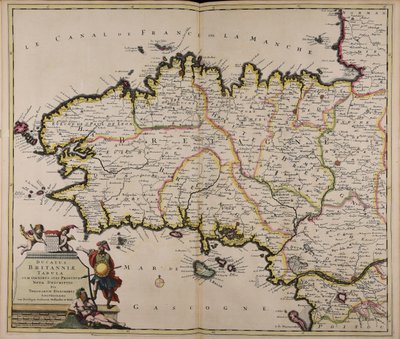 Ducatus Britanniae tabula cum omnibus suis provinciis nova descriptio - Theodorus Danckerts