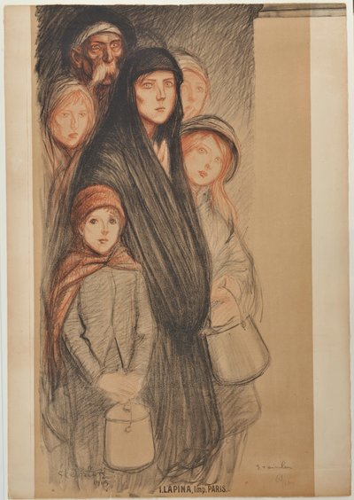 En Belgique, les Belges ont faim, 1915 - Théophile Alexandre Steinlen