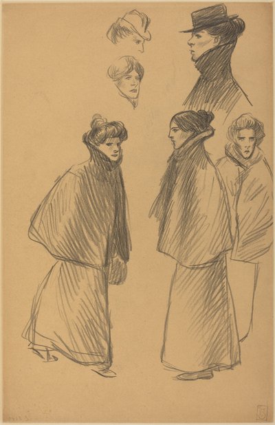 Études de figures [recto] - Théophile Alexandre Steinlen