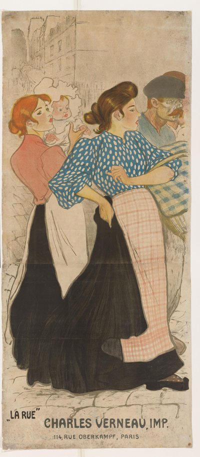 Deux femmes et un homme dans la rue - Théophile Alexandre Steinlen