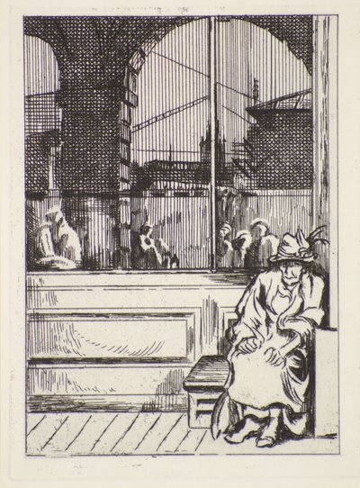 Vieille femme, 20e siècle - Therese Lessore