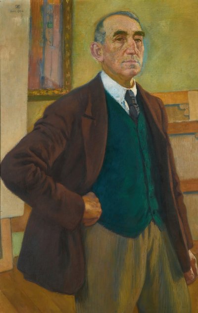 Autoportrait en gilet vert, 1924 - Théo van Rysselberghe