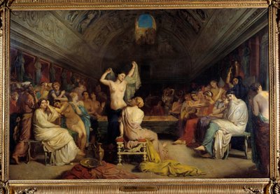 Tepidarium. Femmes réunies dans la partie des bains chauds sous la Rome antique - Théodore Chassériau