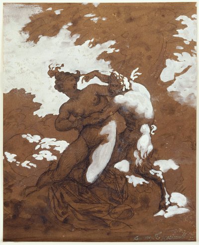 Satyre et nymphe - Theodore Gericault