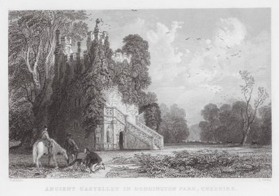 Ancien Castellet dans le parc de Doddington, Cheshire - Thomas (after) Allom