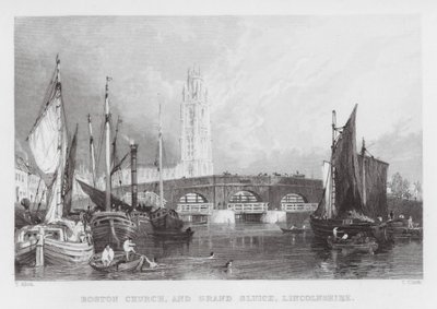 Église de Boston et Grand Sluice, Lincolnshire - Thomas (after) Allom